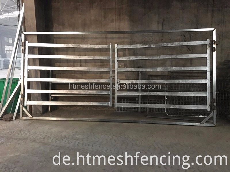 12 Fuß lang 6/5 BARS Economy Oval Tube Heavy Duty Ranch Panel (Gate)/Stahl tragbare Viehpaneele Großhandel